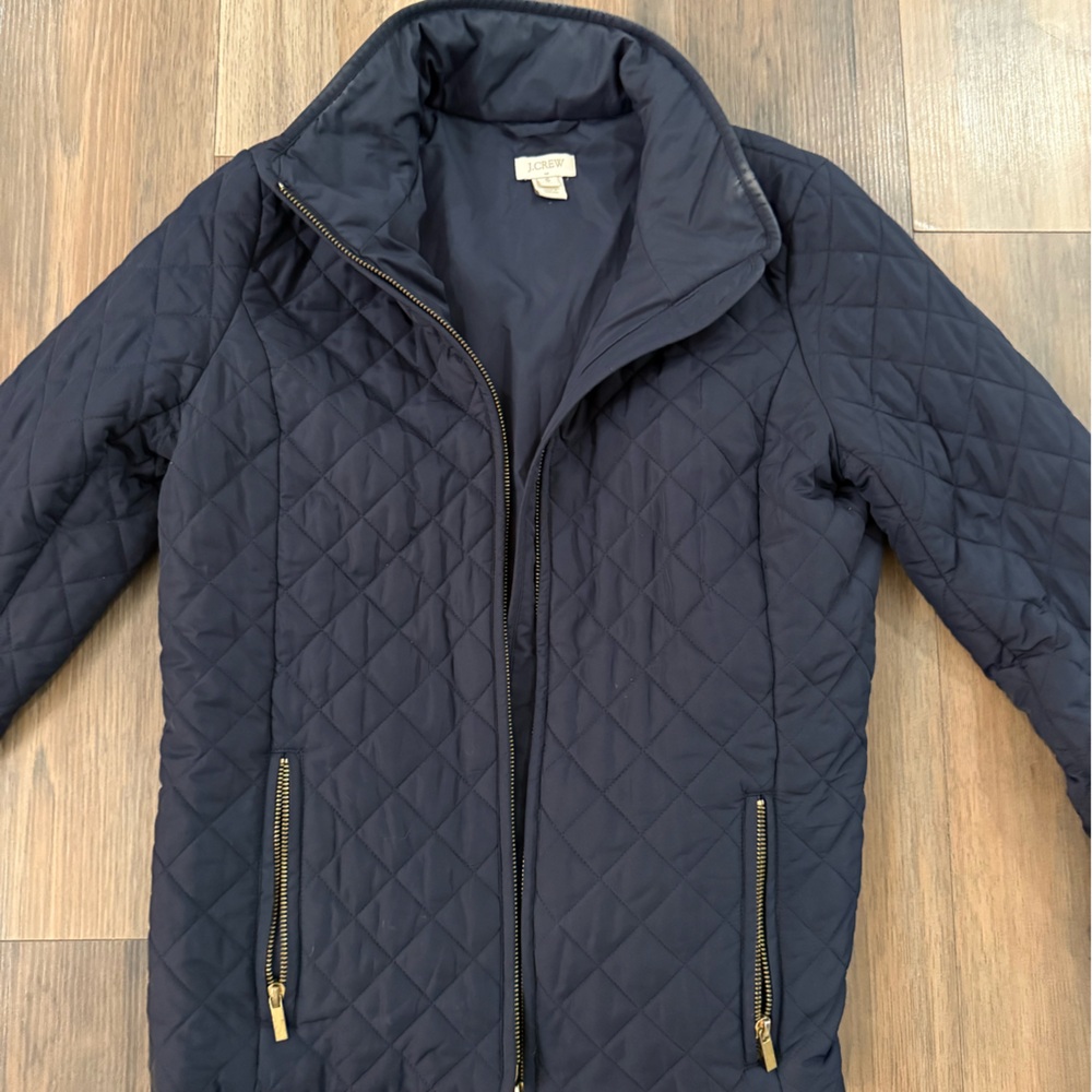 J. Crew Navy Quilted Jacket